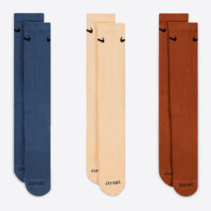 جوراب تنیس نایک Nike Everyday Plus Cushioned Crew 3-pack – پک سه تایی – چندرنگ
