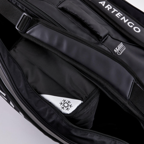 ساک تنیس آرتنگو ARTENGO 12 Rackets - Thermobag - XL Pro Gael Monfils- مشکی - Image 4
