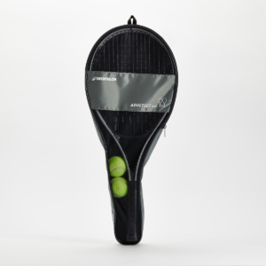 راکت تنیس بزرگسالان دکاتلون DECATHLON 2 Rackets / 2 Balls / 1 Case – Essential – مشکی