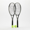 راکت تنیس بزرگسالان دکتلون DECATHLON 2 Rackets / 2 Balls / 1 Case - Essential – مشکی - Image 3