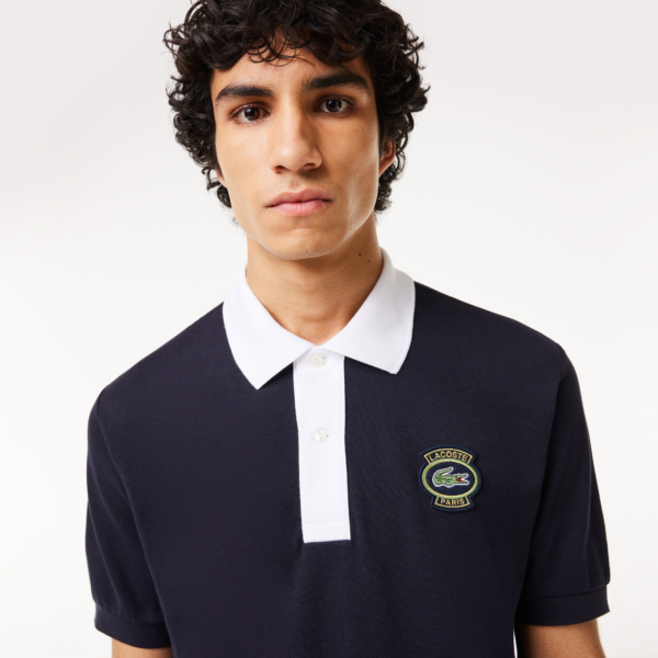 پلوشرت تنیس مردانه لاکست Lacoste Classic Fit Badge Polo - مشکی - Image 7