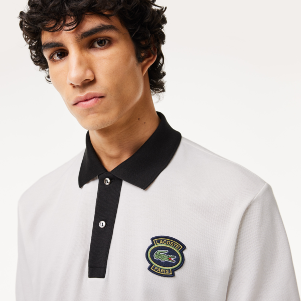 پلوشرت تنیس مردانه لاکست Lacoste Classic Fit Badge Polo - سفید - Image 5