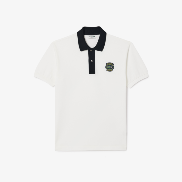 پلوشرت تنیس مردانه لاکست Lacoste Classic Fit Badge Polo - سفید - Image 3
