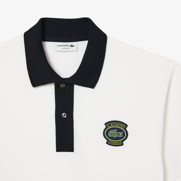 پلوشرت تنیس مردانه لاکست Lacoste Classic Fit Badge Polo - سفید - Image 4