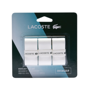 اورگریپ تنیس لاکست - Lacoste Overgrip - پک سه تایی - سفید