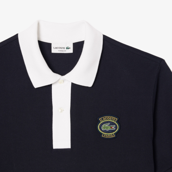 پلوشرت تنیس مردانه لاکست Lacoste Classic Fit Badge Polo - مشکی - Image 4