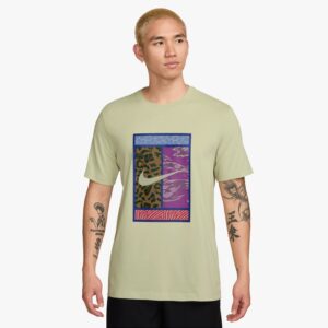 تی شرت تنیس مردانه نایک NikeCourt Dri-FIT Printed - سبز