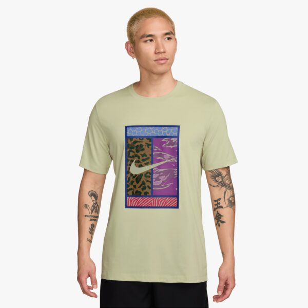 تی شرت تنیس مردانه نایک NikeCourt Dri-FIT Printed - سبز
