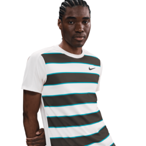 تی شرت تنیس مردانه نایک NikeCourt Slam Advantage Dri-FIT- سفید/مشکی