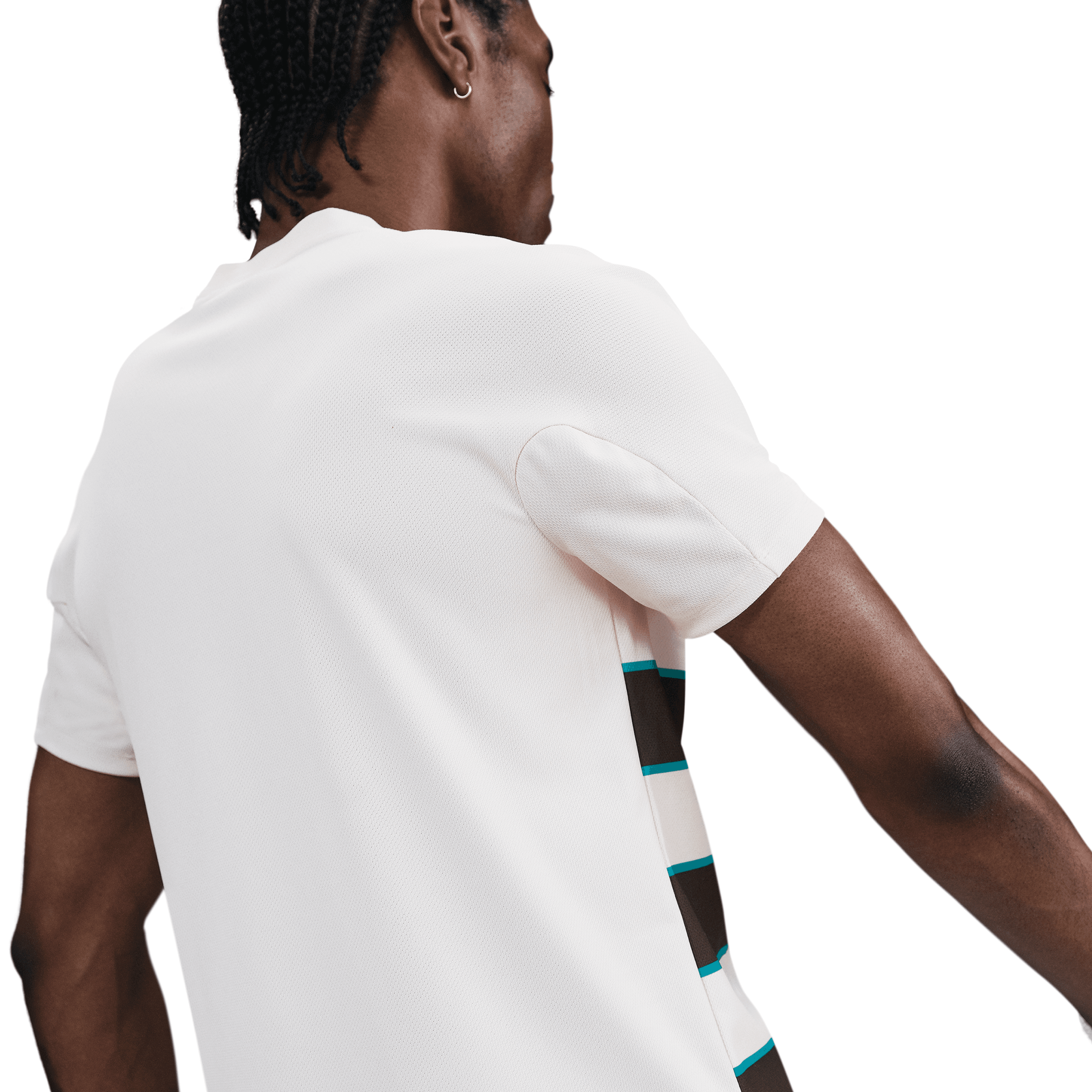 تی شرت تنیس مردانه نایک NikeCourt Slam Advantage Dri-FIT- سفید/مشکی - تصویر 2