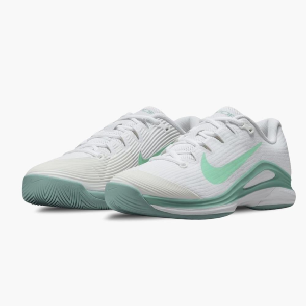 کفش تنیس زنانه نایک Nike Vapor 12 Tennis Shoes- سفید/سبز - Image 6
