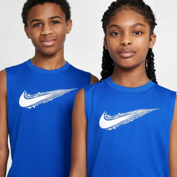تی شرت تنیس بچه گانه نایک - Nike Dri-FIT Multi Teenage Kids - آبی - Image 4