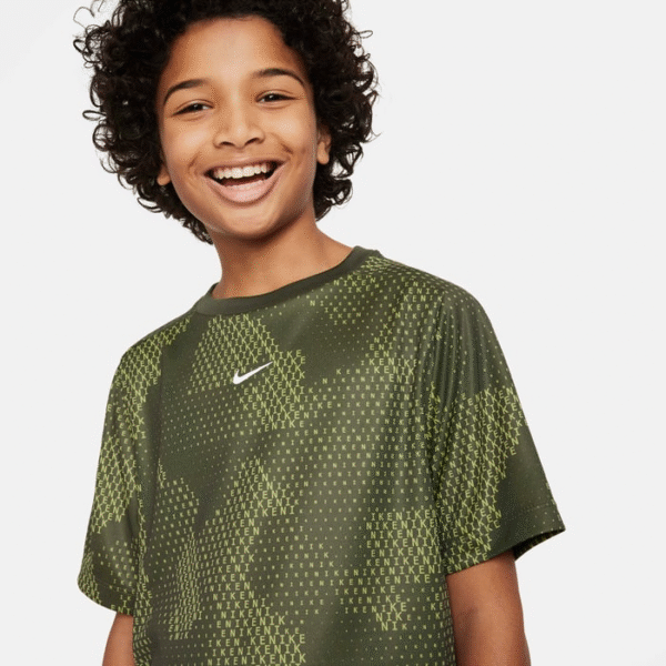 تی شرت تنیس بچگانه نایک - Nike Boys' Spring Print Top - سبز - Image 3