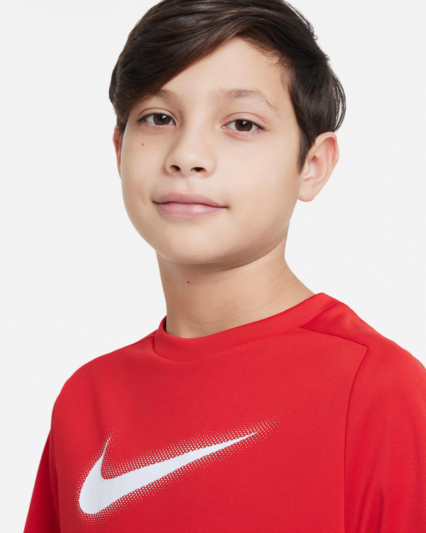 تی شرت تنیس بچگانه نایک - Nike Multi Dri-FIT Graphics- قرمز - Image 3