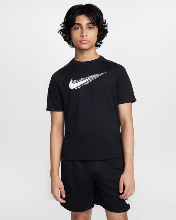 تی شرت تنیس بچگانه نایک - Nike One Dri-FIT Fitted - مشکی