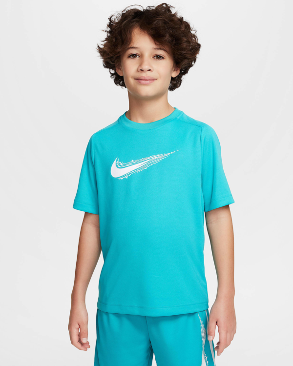 تی شرت تنیس بچگانه نایک - Nike One Dri-FIT Fitted - فیروزه ای