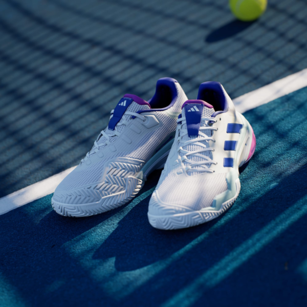 کفش تنیس مردانه آدیداس - ADIDAS Barricade 13  - سفید/بنفش - Image 6