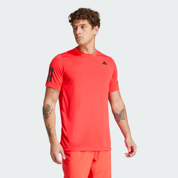 تی شرت تنیس مردانه آدیداس - ADIDAS Climacool 3-Stripes - قرمز - Image 7