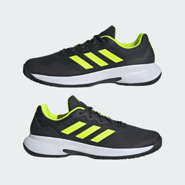 کفش تنیس مردانه آدیداس - ADIDAS Gamecourt 2.0  - مشکی/سبز - Image 7