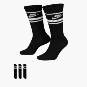 جوراب تنیس نایک Nike Sportswear Dri-FIT Everyday Essential Crew Socks 3-Piece پک سه تایی- مشکی