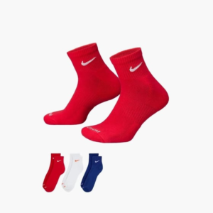 جوراب تنیس نایک Nike Everyday Plus Padded Training Socks 3-Pack پک سه تایی- چندرنگ