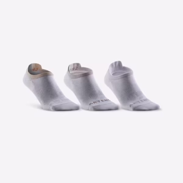 جوراب تنیس بدون ساق آرتنگو ARTENGO RS160 پک سه تایی- سفید/کرم