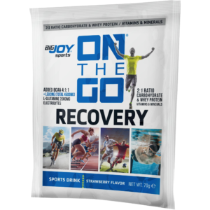 پودر ریکاوری ON THE GO RECOVERY با طعم توت فرنگی – بسته 20 عددی