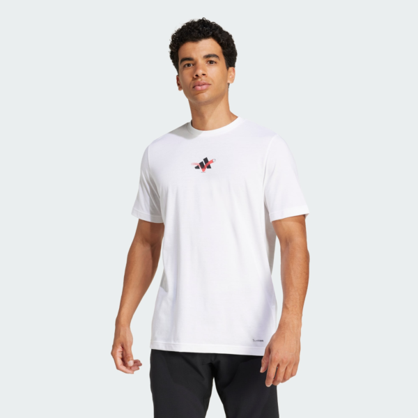 تی شرت تنیس مردانه آدیداس - ADIDAS Happy 3 Balls Graphic - سفید