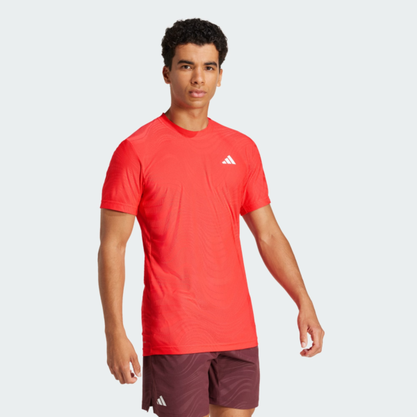 تی شرت تنیس مردانه آدیداس - ADIDAS Climacool+ FreeLift - قرمز - Image 4