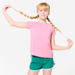 تی‌شرت تنیس بچه‌گانه دکاتلون Decathlon Sports T-Shirt - صورتی