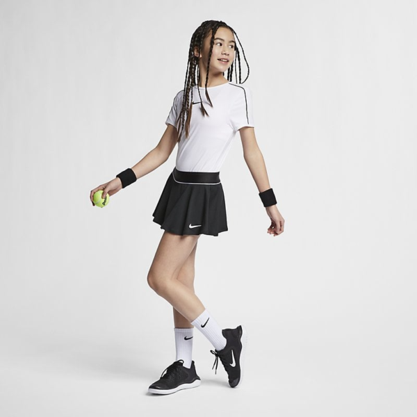 دامن تنیس بچه گانه نایک Nike Girls Filles - مشکی - Image 3