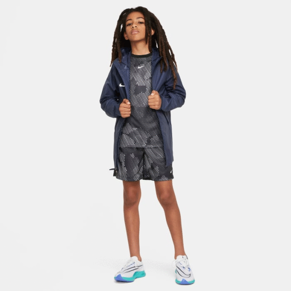 تی شرت تنیس بچگانه نایک - Nike Boys' Spring Print Top - خاکستری - Image 3