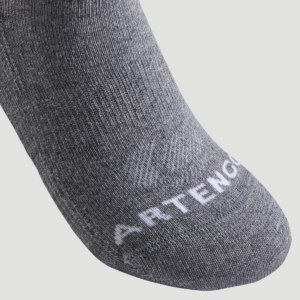 جوراب تنیس بدون ساق آرتنگو ARTENGO RS160 پک سه تایی-مشکی/خاکستری