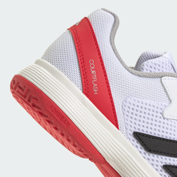 کفش تنیس بچگانه آدیداس - ADIDAS Courtflash Kids - سفید/قرمز - Image 4