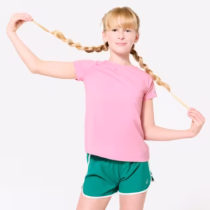تی‌شرت تنیس بچه‌گانه دکاتلون Decathlon Sports T-Shirt - صورتی