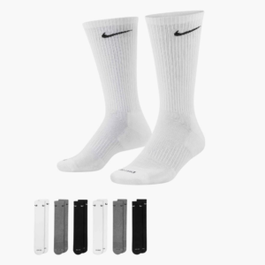 جوراب تنیس نایک Nike Everyday Plus Cushioned Crew 6-pack - پک شش تایی - چندرنگ