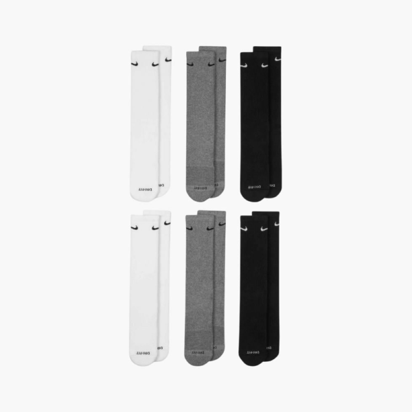 جوراب تنیس نایک Nike Everyday Plus Cushioned Crew 6-pack - پک شش تایی - چندرنگ - Image 4
