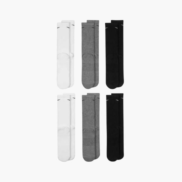 جوراب تنیس نایک Nike Everyday Plus Cushioned Crew 6-pack - پک شش تایی - چندرنگ - Image 3