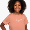 تی شرت تنیس بچگانه (دخترانه ) نایک - Nike One Dri-FIT Fitted - گلبهی - Image 2