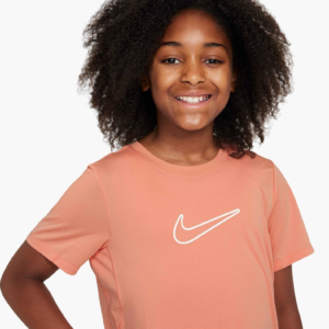 تی شرت تنیس بچگانه (دخترانه ) نایک – Nike One Dri-FIT Fitted – گلبهی