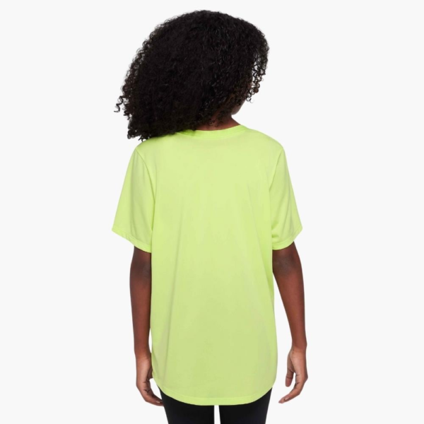 تی شرت تنیس بچگانه (دخترانه ) نایک - Nike One Dri-FIT Fitted - سبز - Image 3