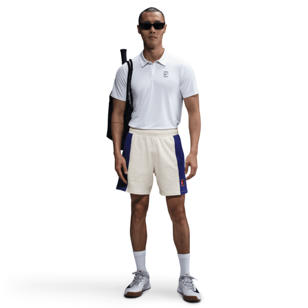 شلوارک تنیس مردانه نایک NikeCourt Heritage 15 cm - کرم
