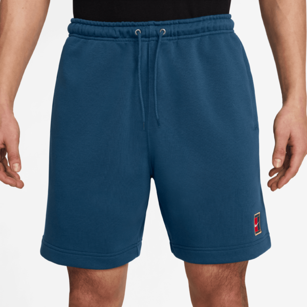 شلوارک تنیس مردانه نایک NikeCourt Heritage Dri-FIT Fleece - سرمه ای