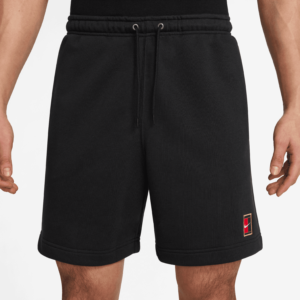 شلوارک تنیس مردانه نایک NikeCourt Heritage Dri-FIT Fleece - مشکی