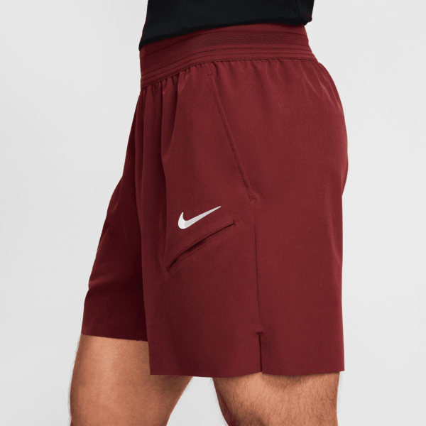 شلوارک تنیس مردانه نایک NikeCourt Slam 15 cm - زرشکی - Image 3