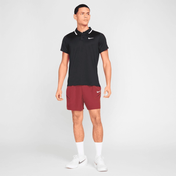 شلوارک تنیس مردانه نایک NikeCourt Slam 15 cm - زرشکی - Image 4