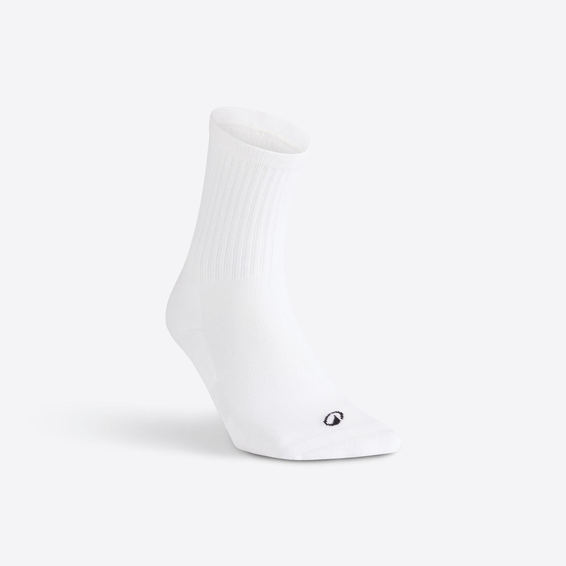 جوراب تنیس ساق بلند دکتلون DECATHLON RS100 پک سه تایی- سفید - Image 5