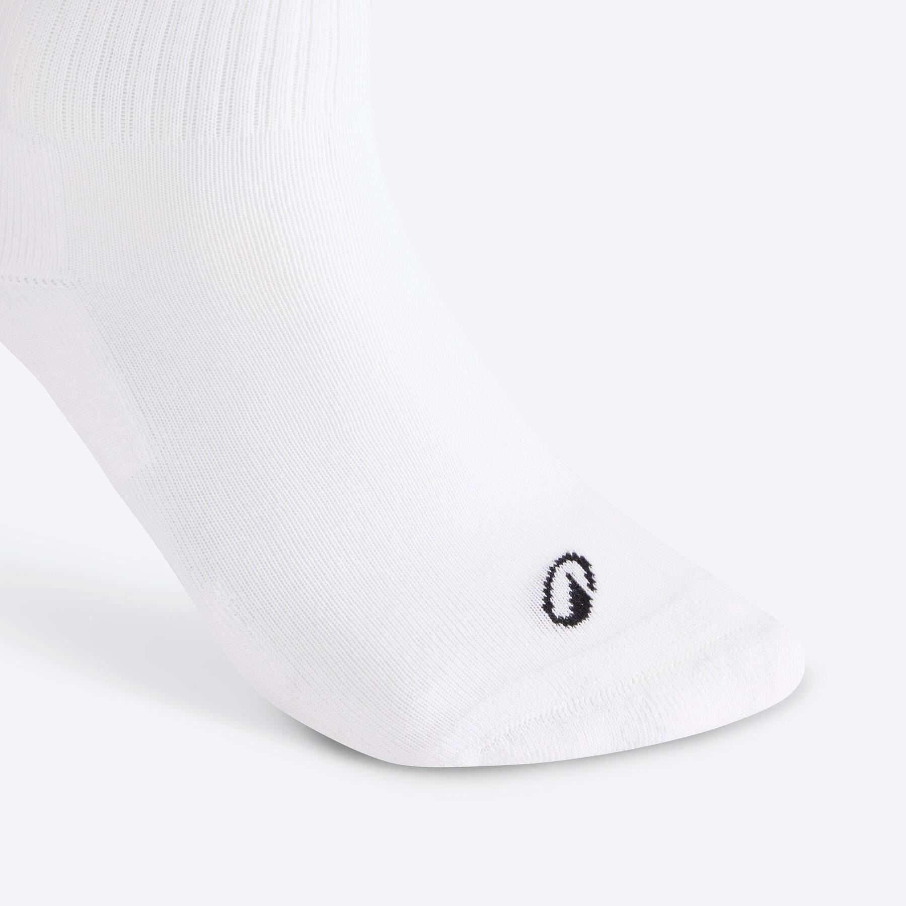 جوراب تنیس ساق بلند دکتلون DECATHLON RS100 پک سه تایی- سفید - Image 4