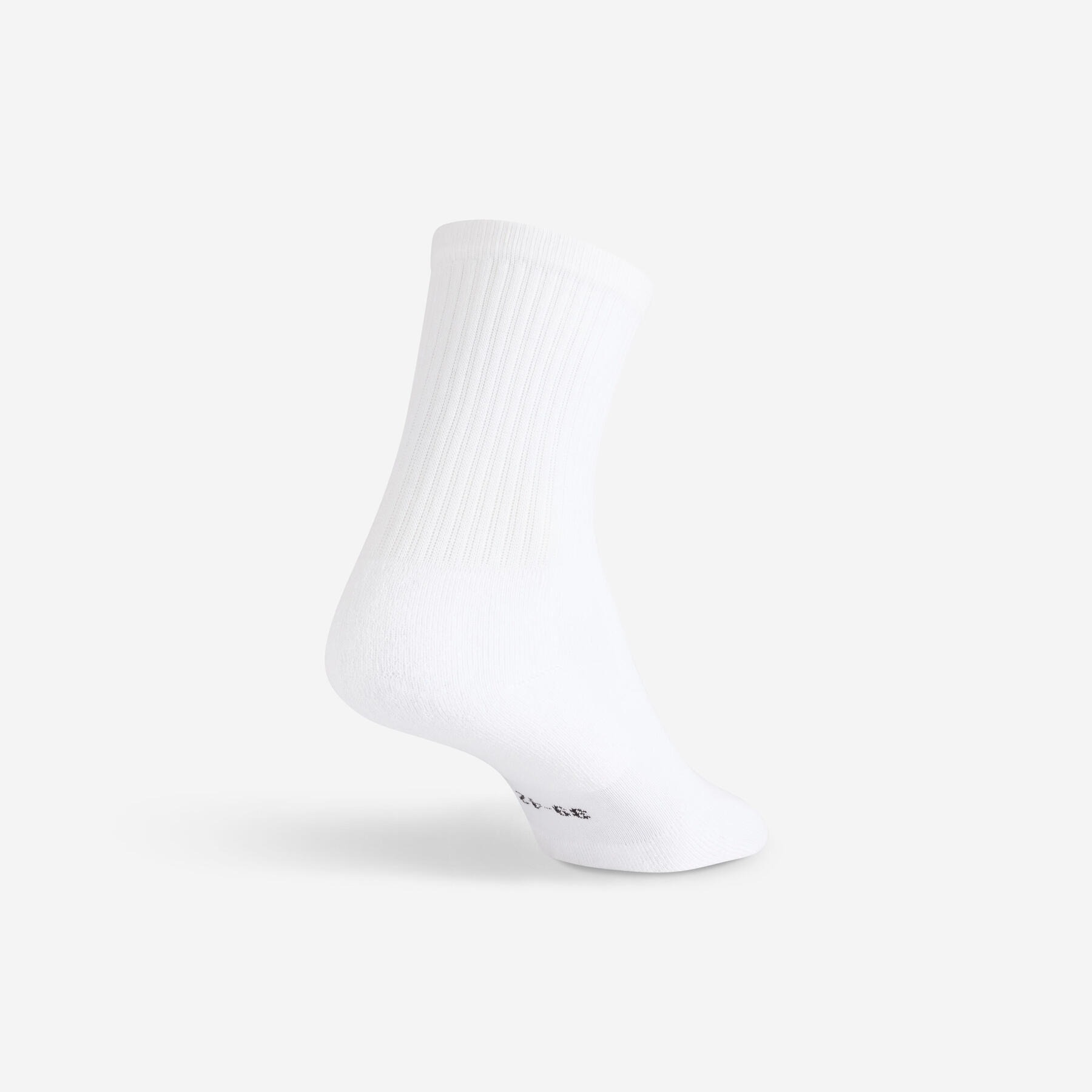 جوراب تنیس ساق بلند دکتلون DECATHLON RS100 پک سه تایی- سفید - Image 3