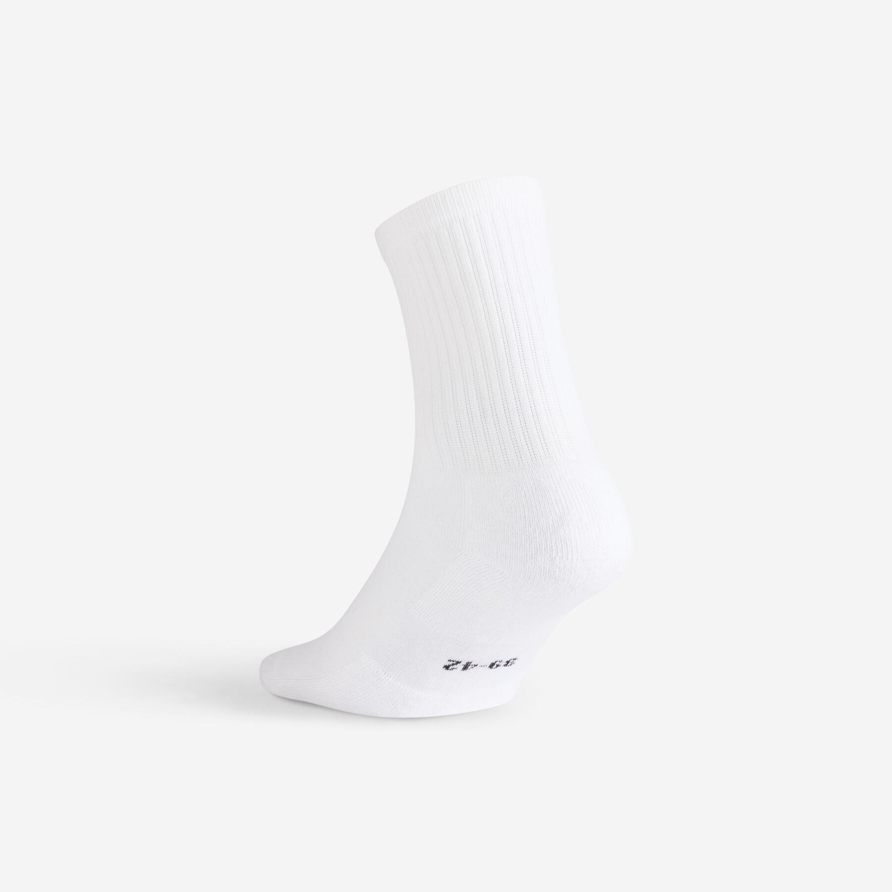 جوراب تنیس ساق بلند دکتلون DECATHLON RS100 پک سه تایی- سفید - Image 2